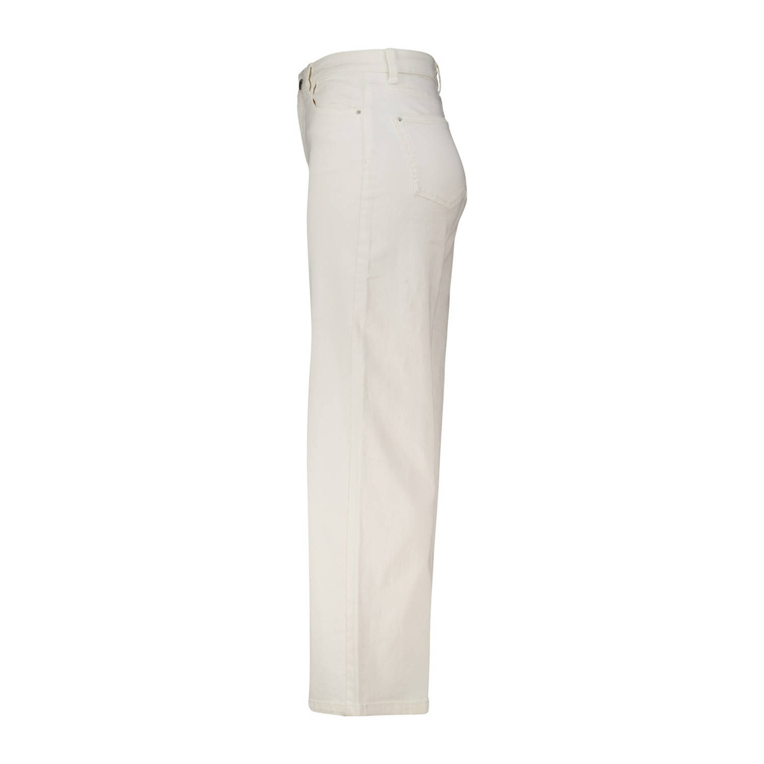 MS Mode high waist wide leg jeans crème