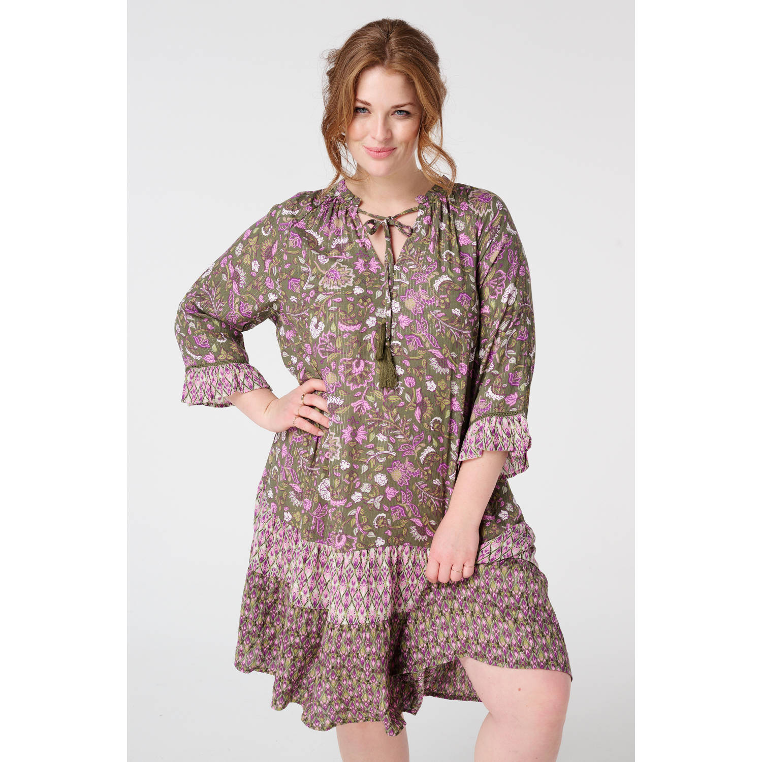 MS Mode midi jurk groen