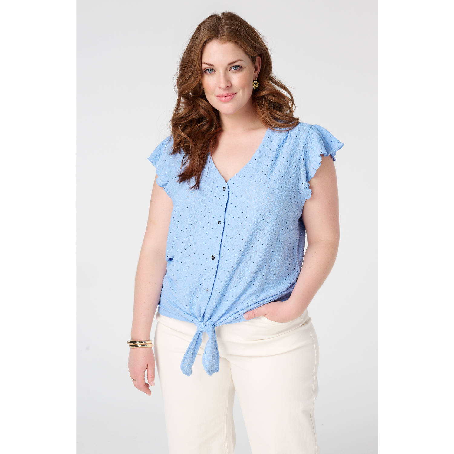 MS Mode blouse lichtblauw