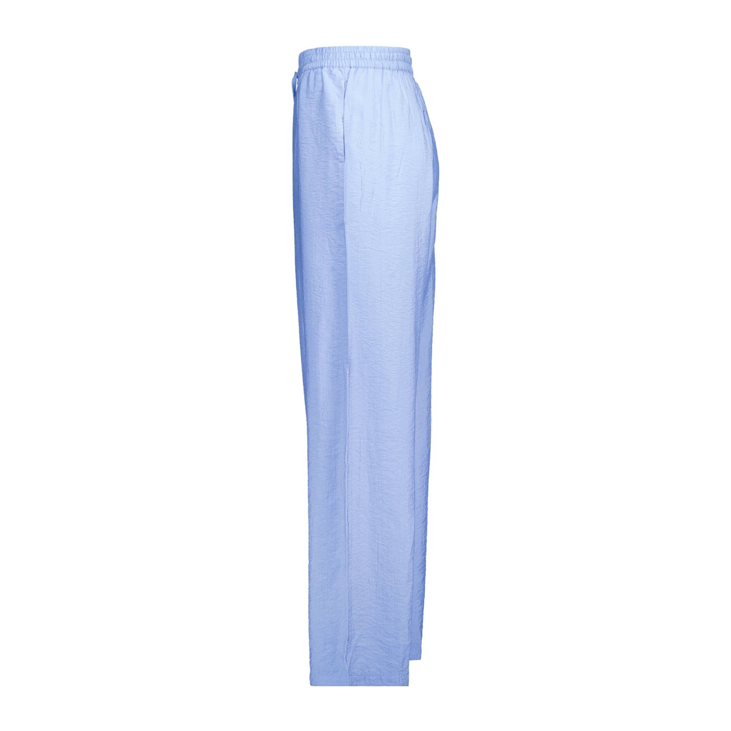 America Today wide leg high waist casual broek lichtblauw
