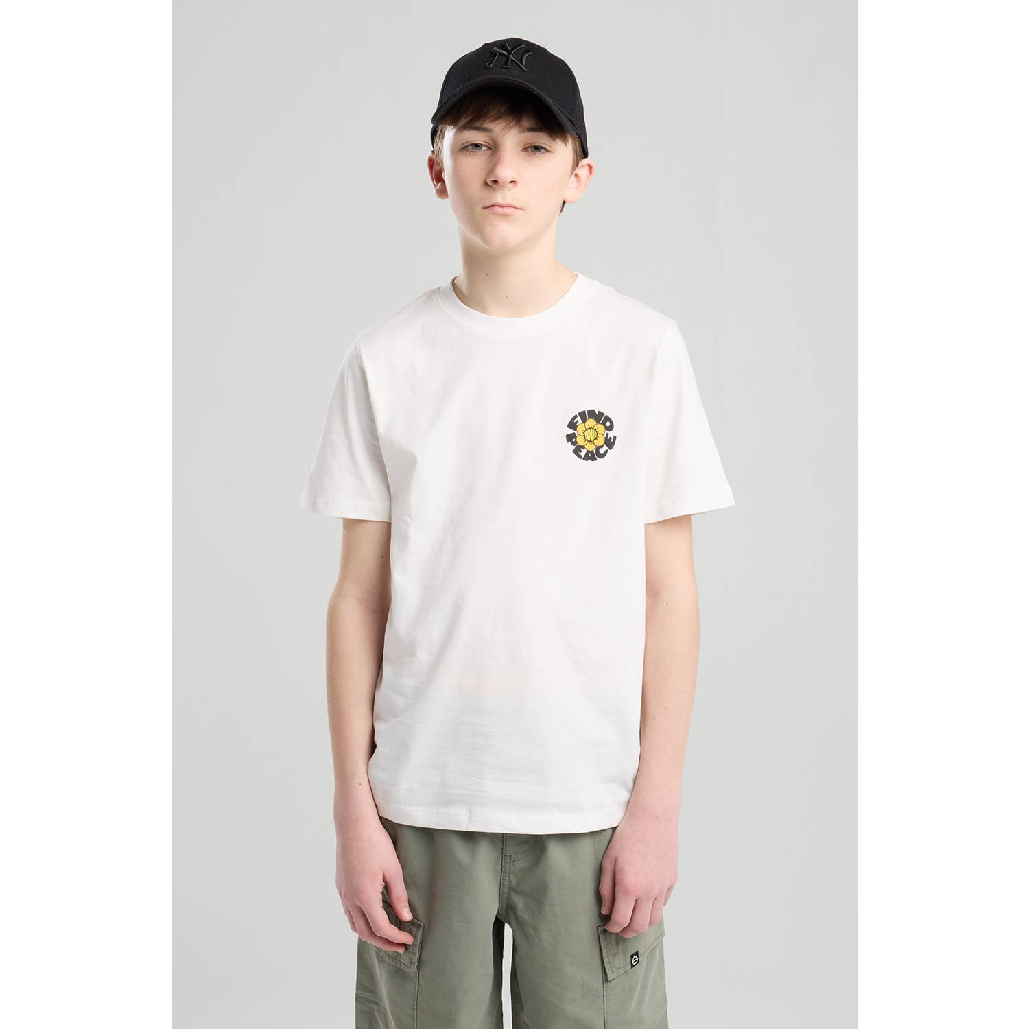 America Today T-shirt wit zwart geel