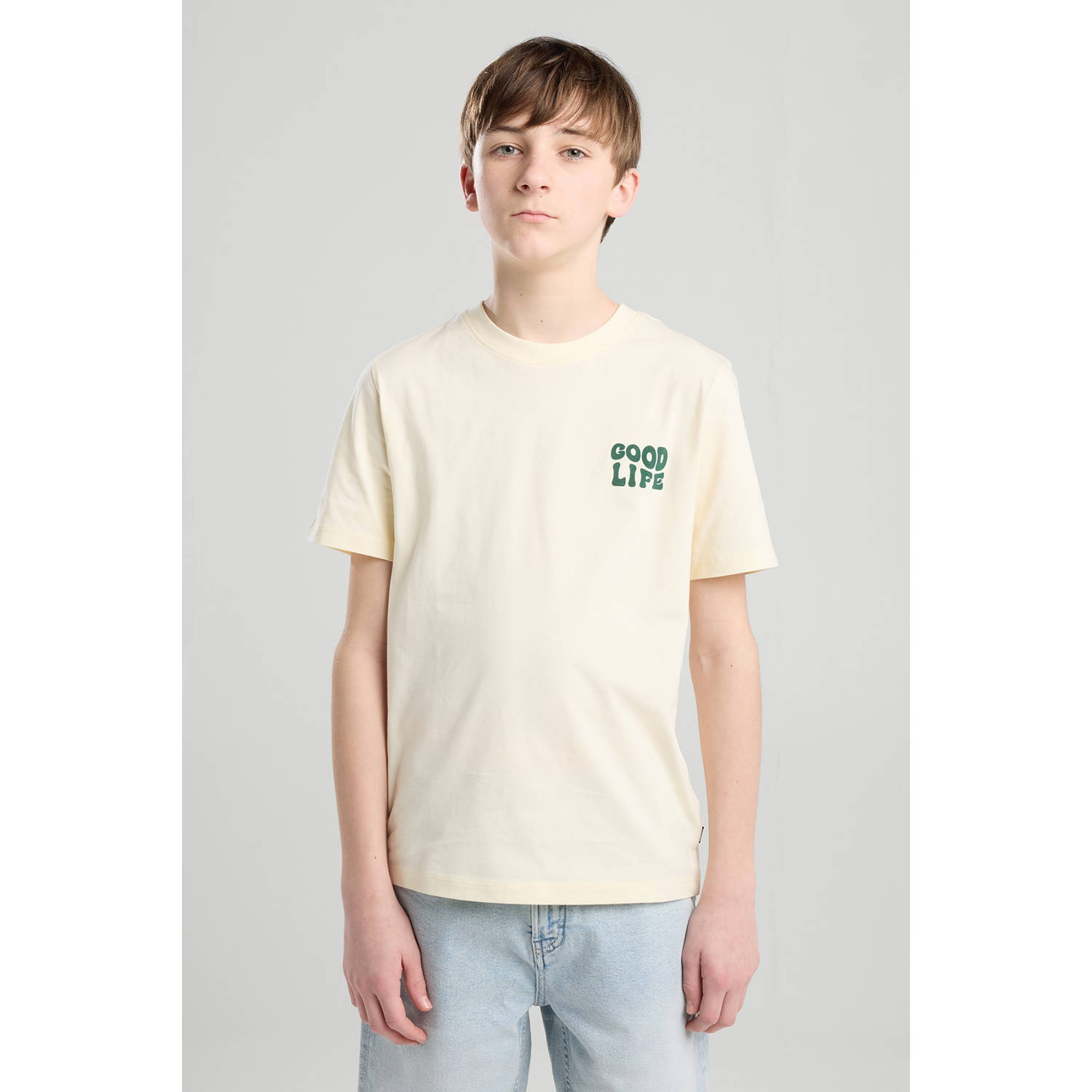 America Today T-shirt lichtgeel