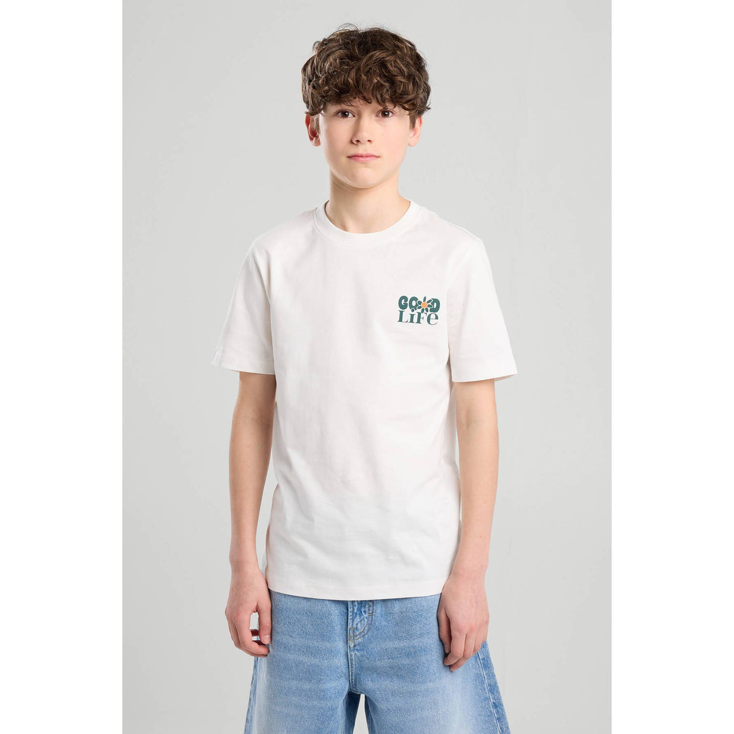 America Today T-shirt wit groen