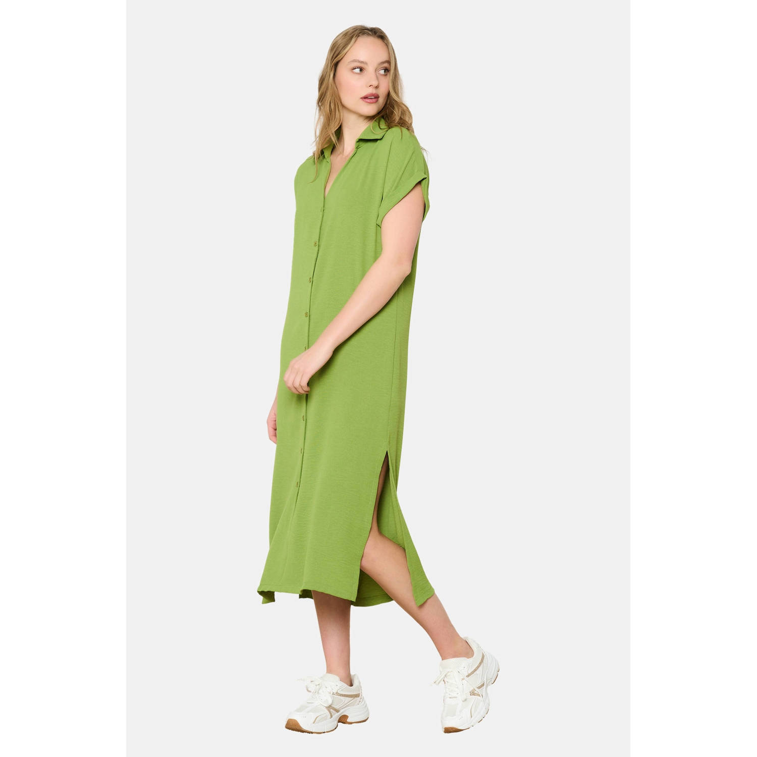 LOLALIZA blousejurk groen