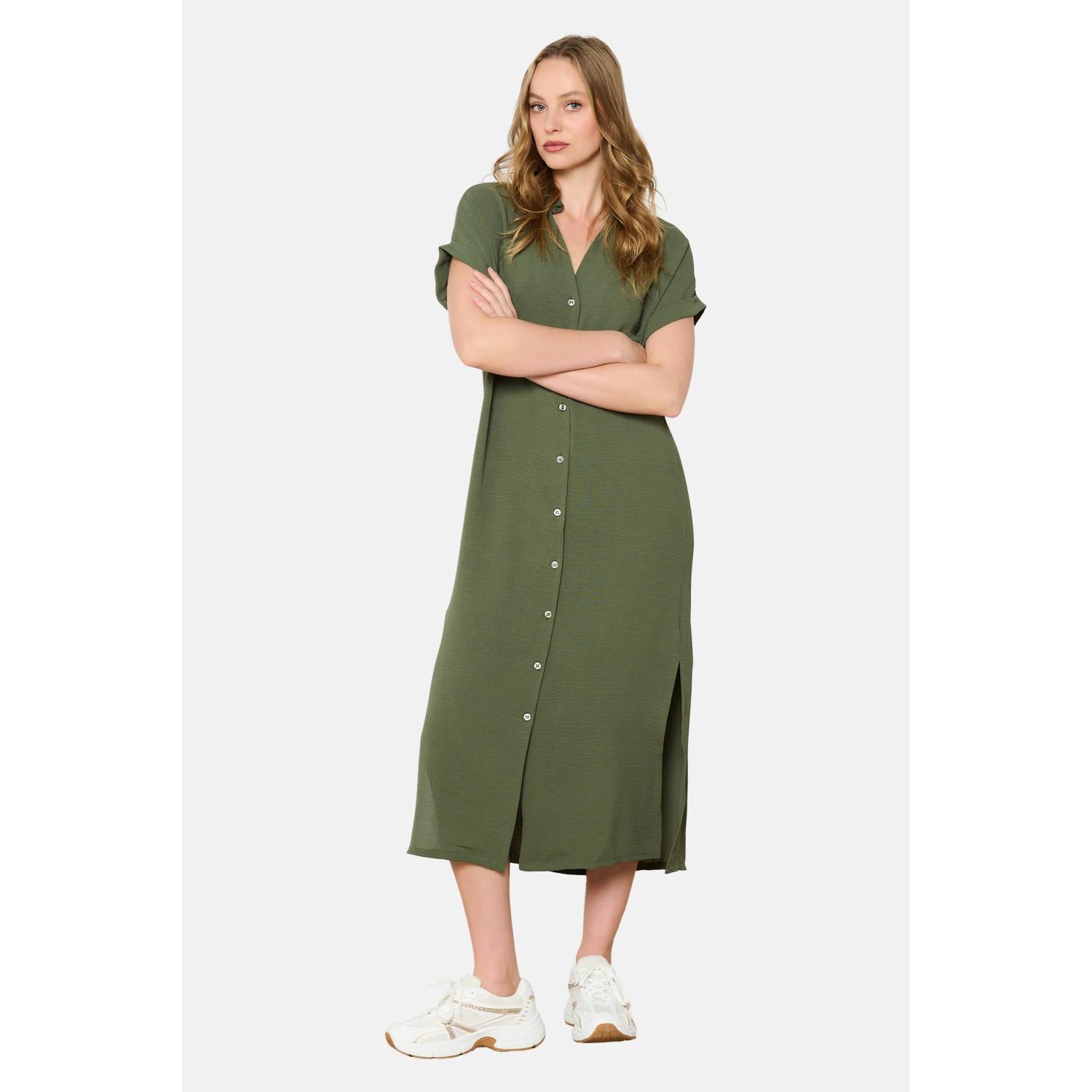 LOLALIZA blousejurk kaki