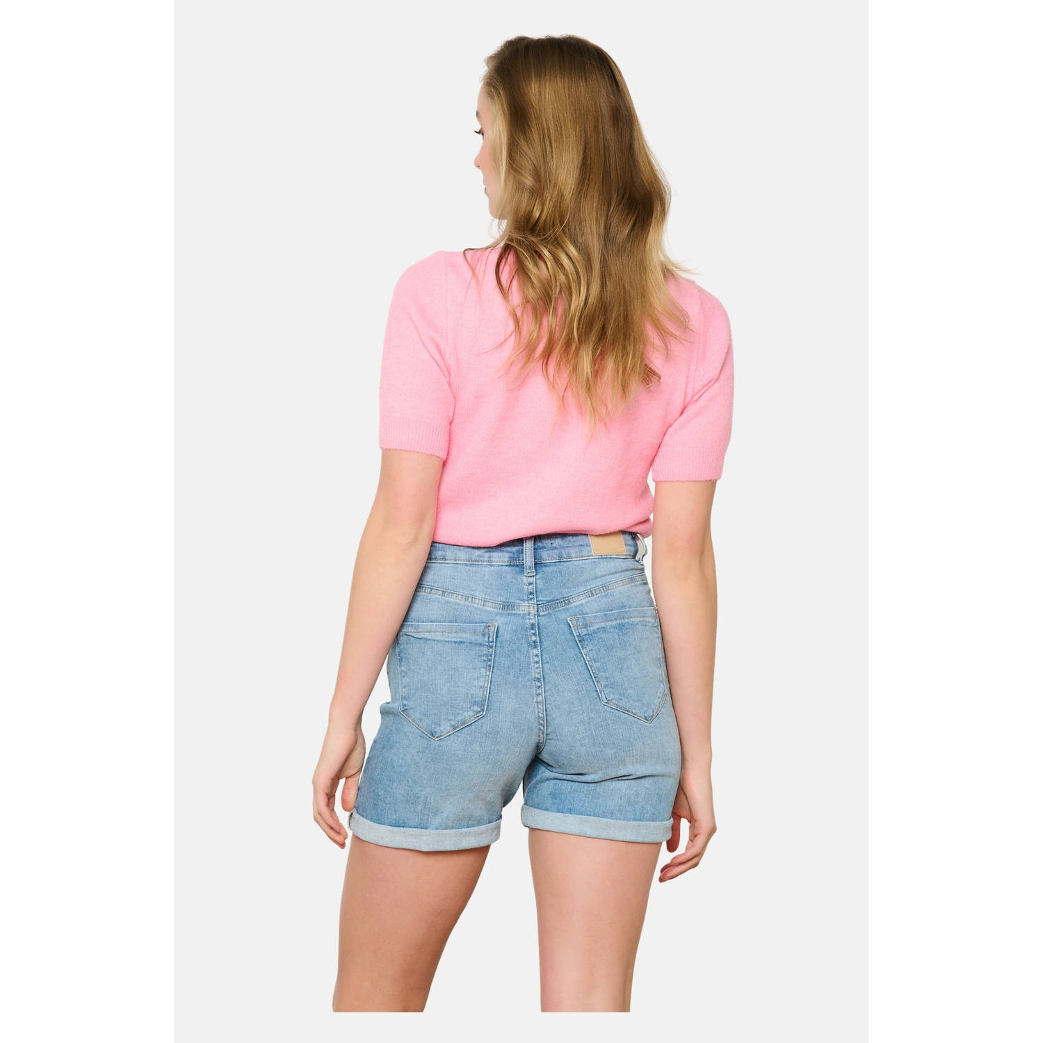 LOLALIZA straight regular waist denim short light blue denim