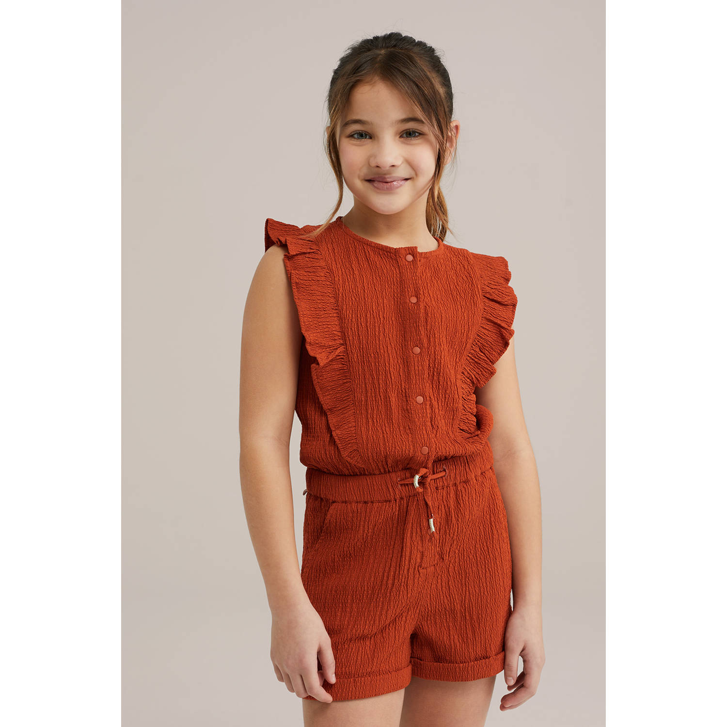 WE Fashion playsuit roodbruin