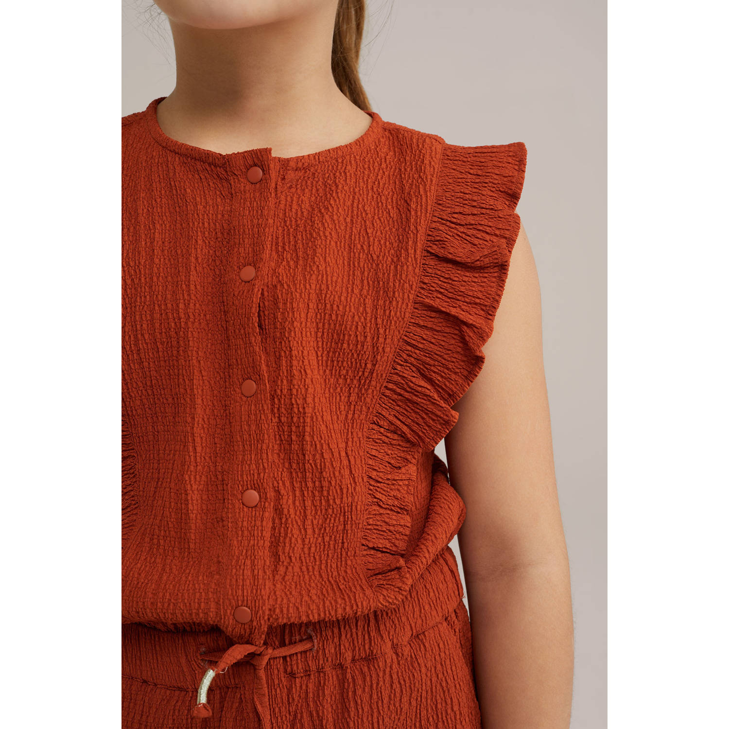 WE Fashion playsuit roodbruin