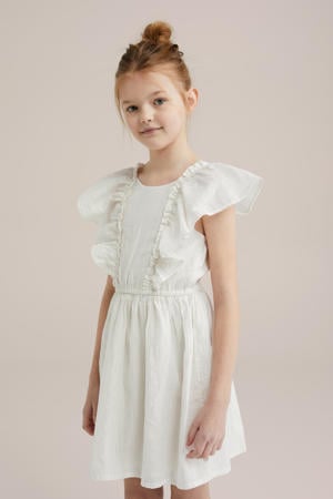 korte jurk met glitter ecru