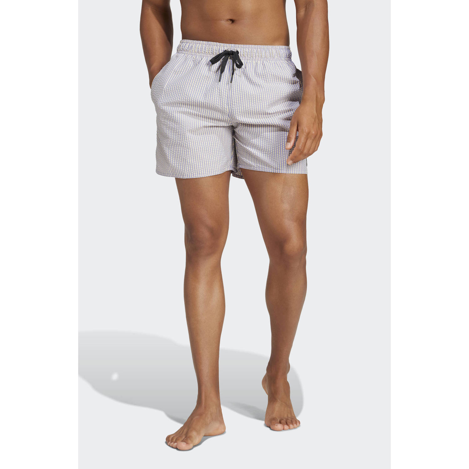 adidas Performance seersucker zwemshort blauw