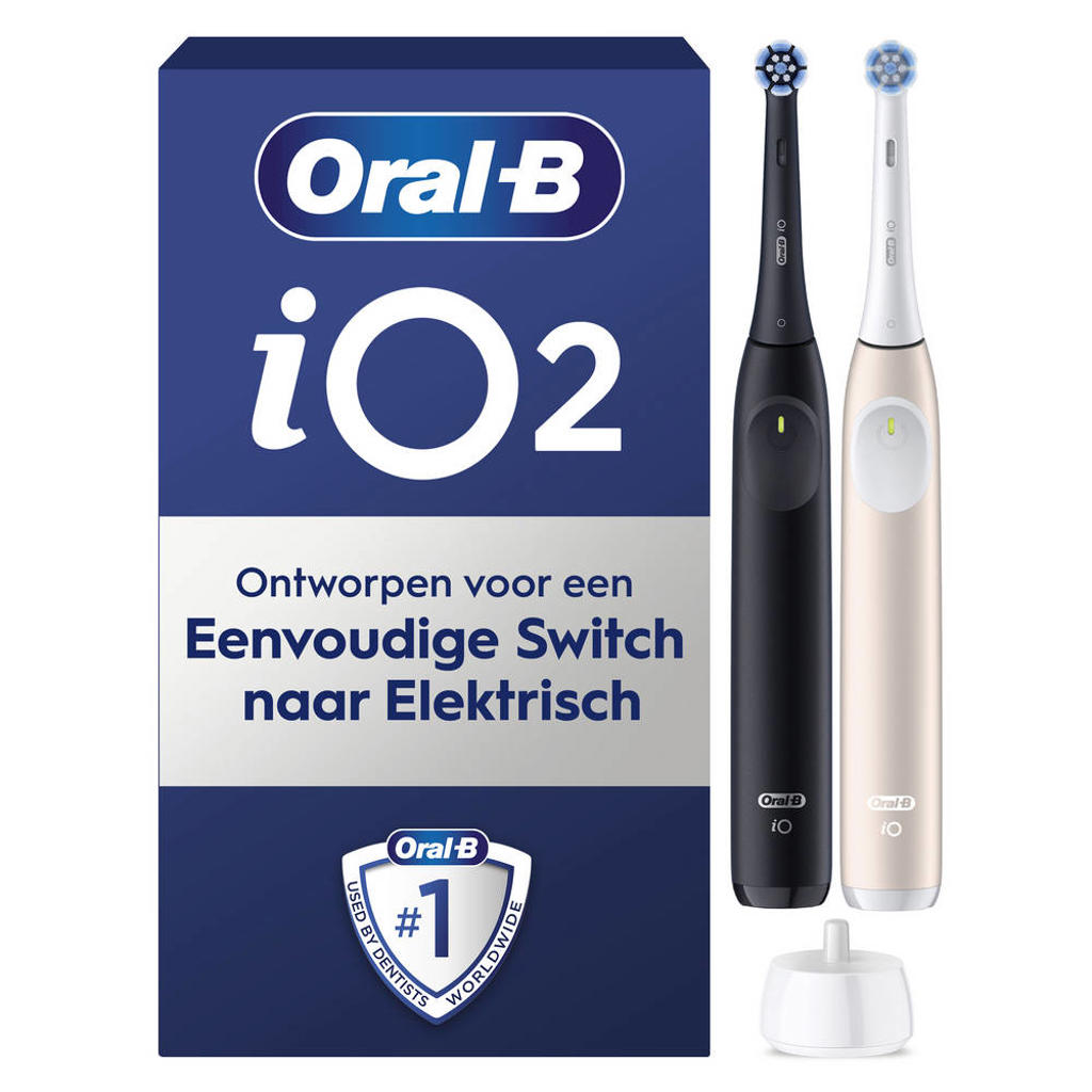 Oral-B iO Series 2 Night Black & Calm Pink elektrische tandenborstels - 2 stuks