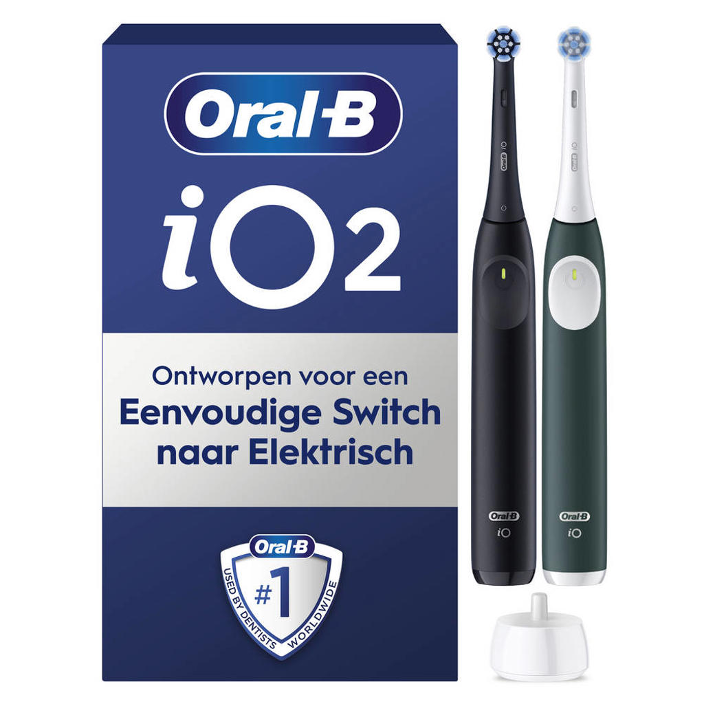 Oral-B iO  Series 2 Night Black & Forest Green elektrische tandenborstels - 2 stuks