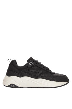 leren sneakers zwart/wit