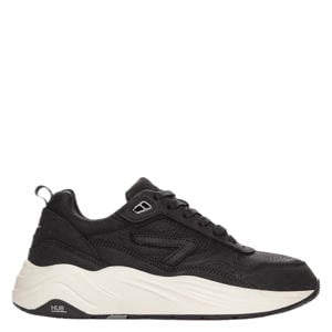 leren sneakers zwart/wit
