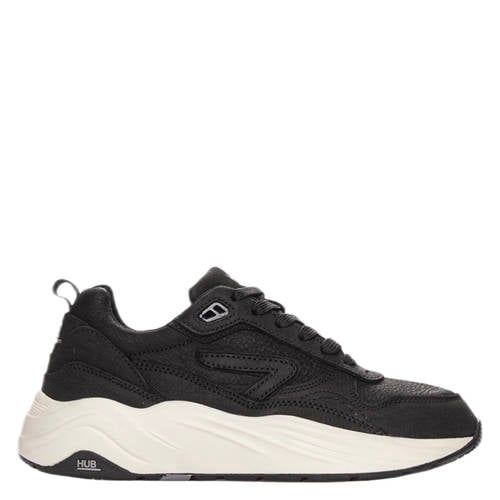 HUB Gilde- W N42 leren sneakers zwart/wit afbeelding