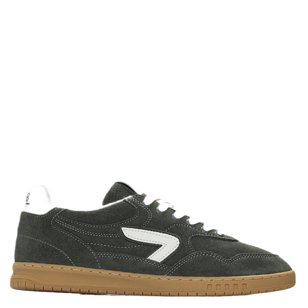 Donkergroene heren HUB Vancouver suède sneakers