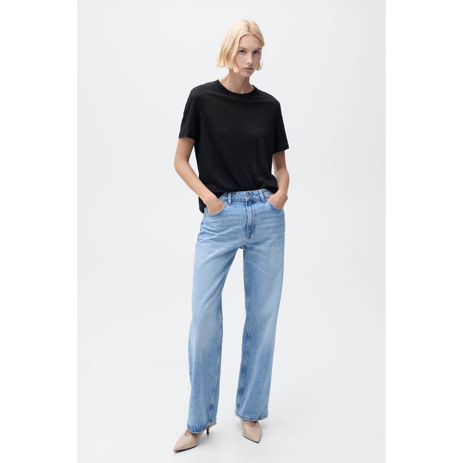 Mango T-shirt zwart
