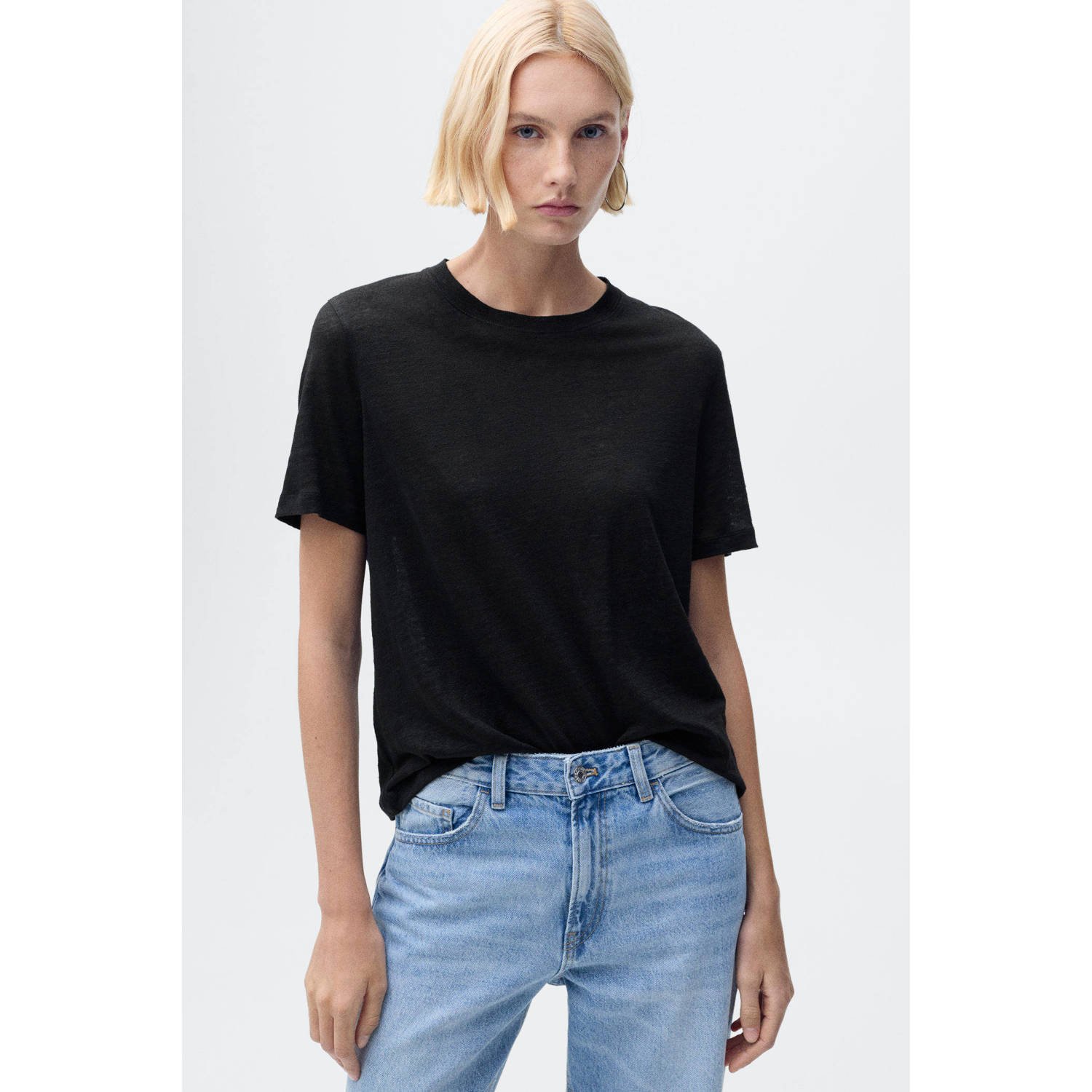 Mango T-shirt zwart