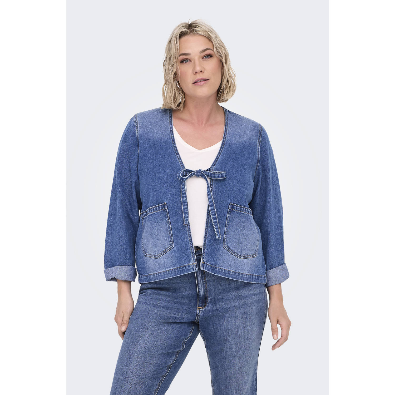 ONLY CARMAKOMA spijkerjas medium blue denim