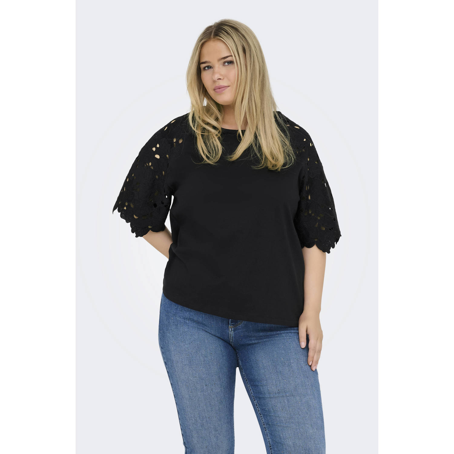 ONLY CARMAKOMA T-shirt zwart