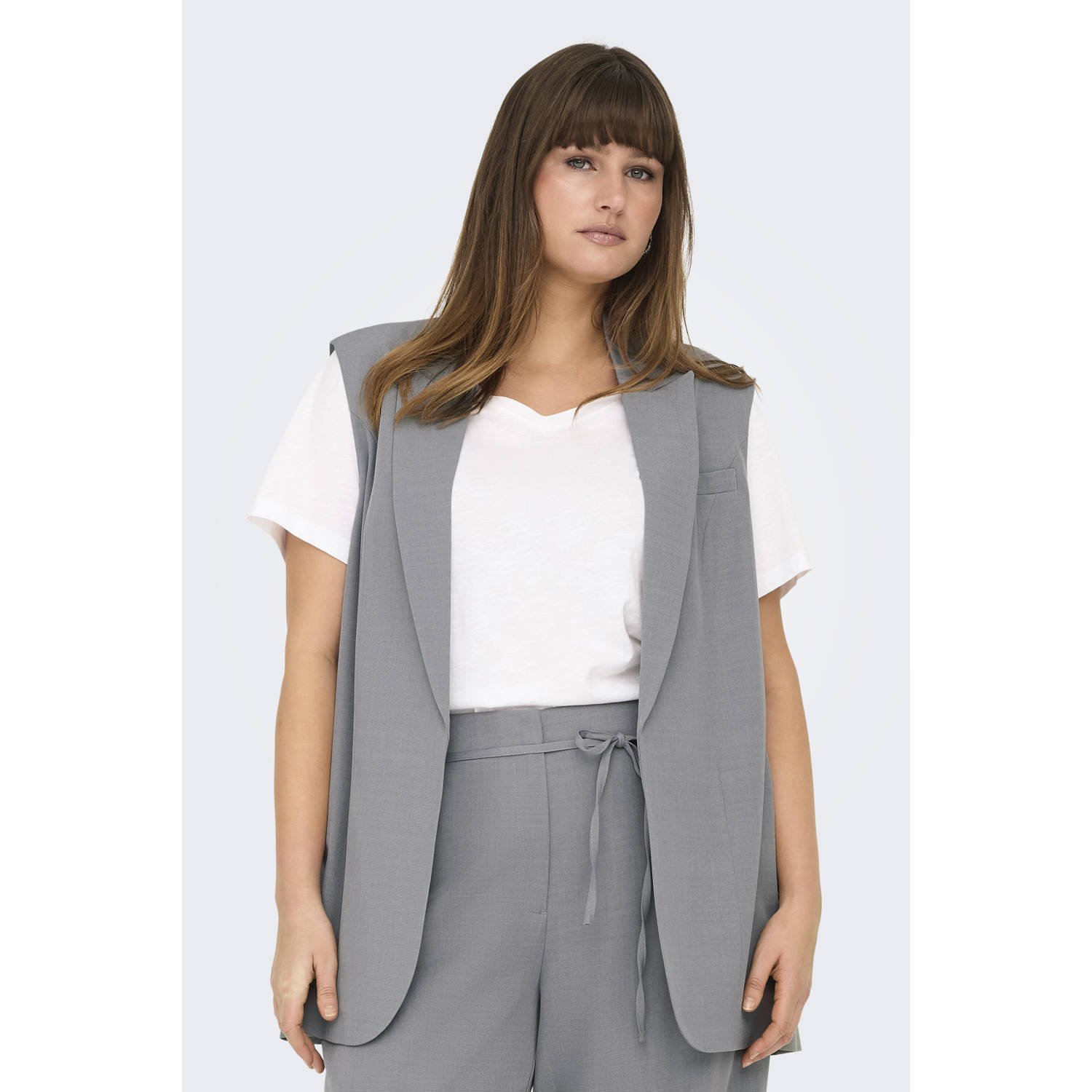 ONLY CARMAKOMA gilet grijs