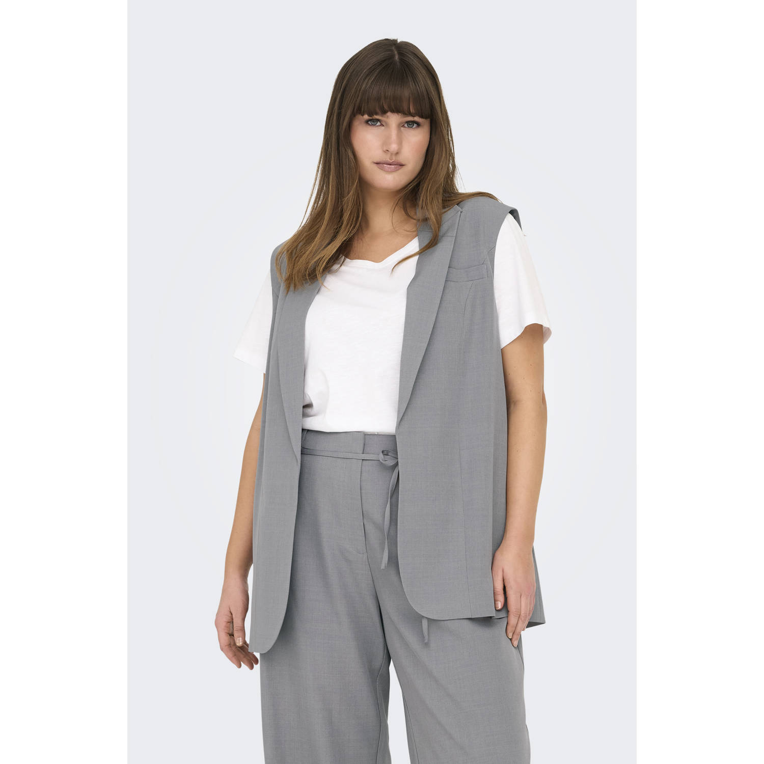 ONLY CARMAKOMA gilet grijs