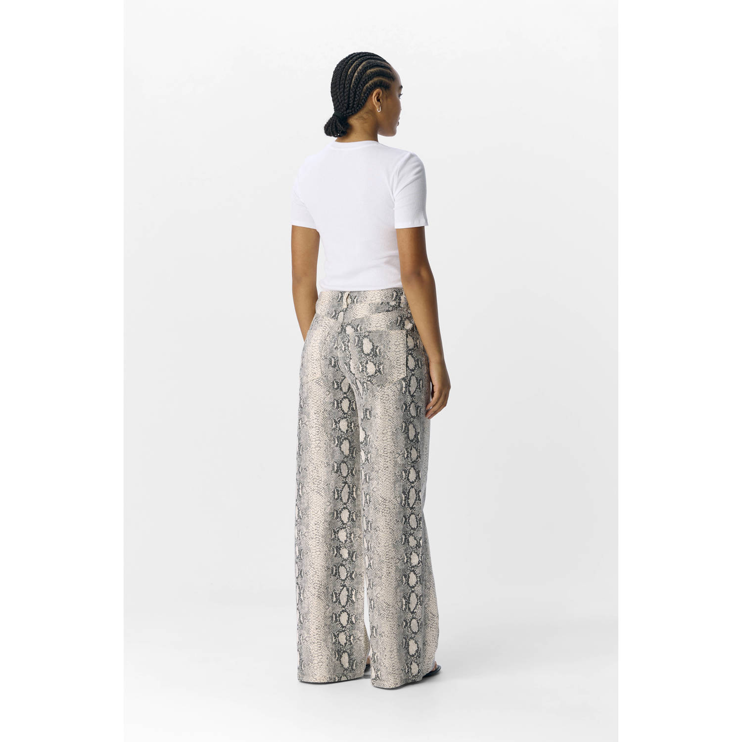 OBJECT wide leg jeans beige