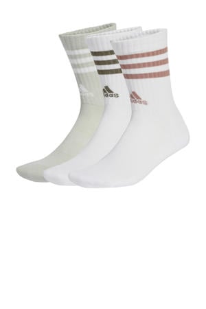 sokken - set van 3 wit/beige/bruin