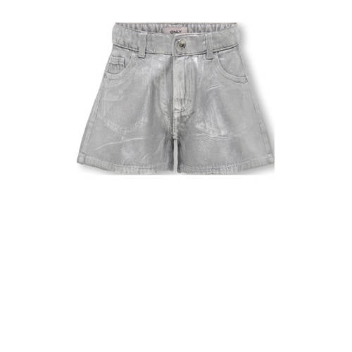 KIDS ONLY GIRL regular fit denim short met coating grey denim afbeelding