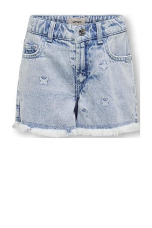 denim straight short light blue denim