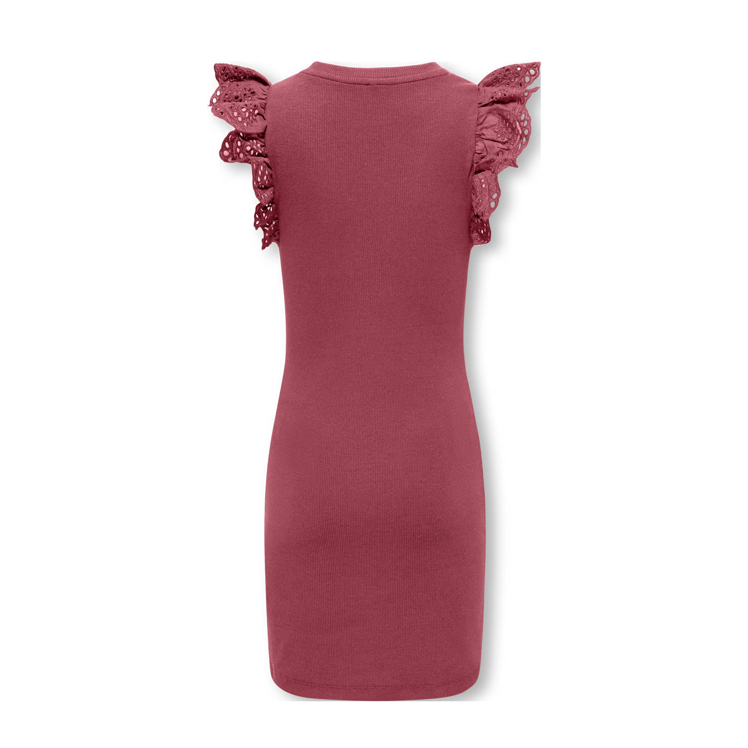ONLY KIDS GIRL zomerjurk broderie donkerrood