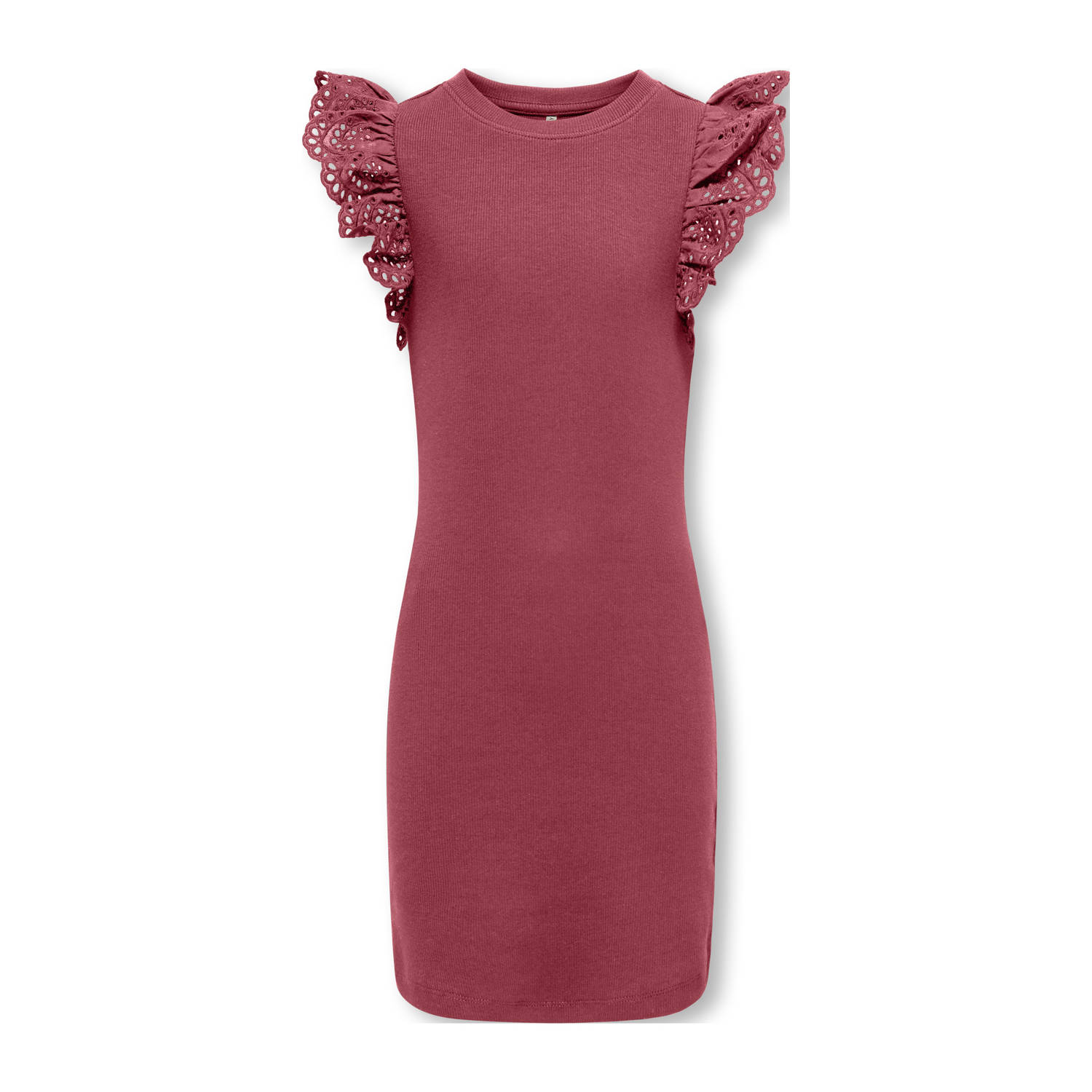 ONLY KIDS GIRL zomerjurk broderie donkerrood