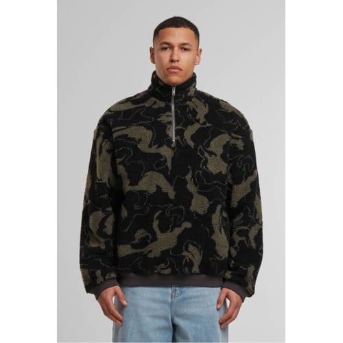 Urban Classics teddy jas donkergroen afbeelding