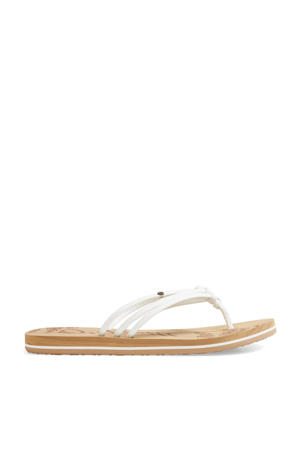 Ditsy teenslippers wit