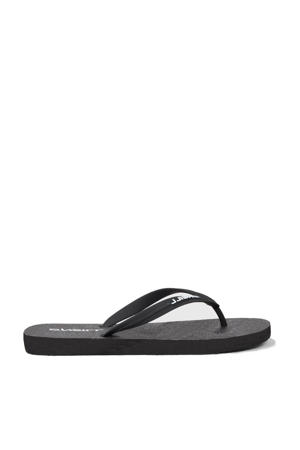 Profile small logo teenslippers zwart