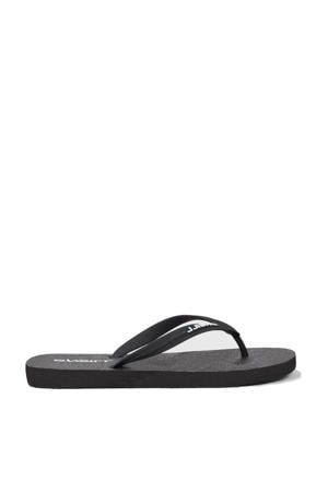 Profile small logo teenslippers zwart