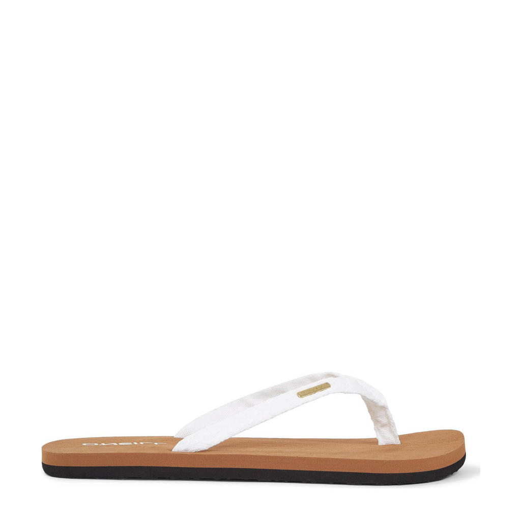 Witte dames O'Neill Ditsy jacquard teenslippers van 100% ethyleenvinylacetaat