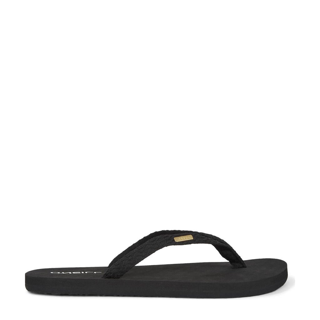 Zwarte dames O'Neill Ditsy jacquard teenslippers van 100% ethyleenvinylacetaat