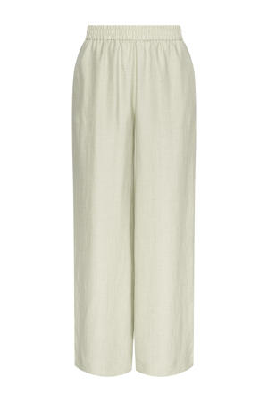 wide leg regular waist casual broek beige