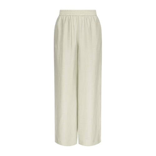 MSCH Copenhagen wide leg regular waist casual broek beige afbeelding