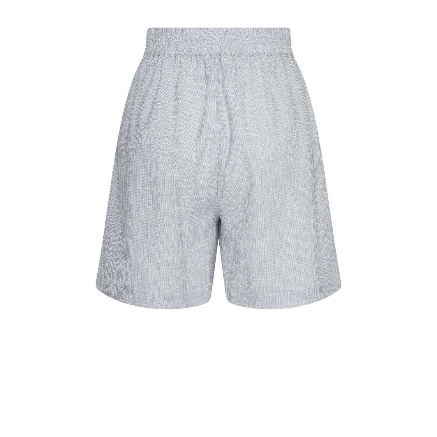 MSCH Copenhagen straight high waist casual short lichtgrijs