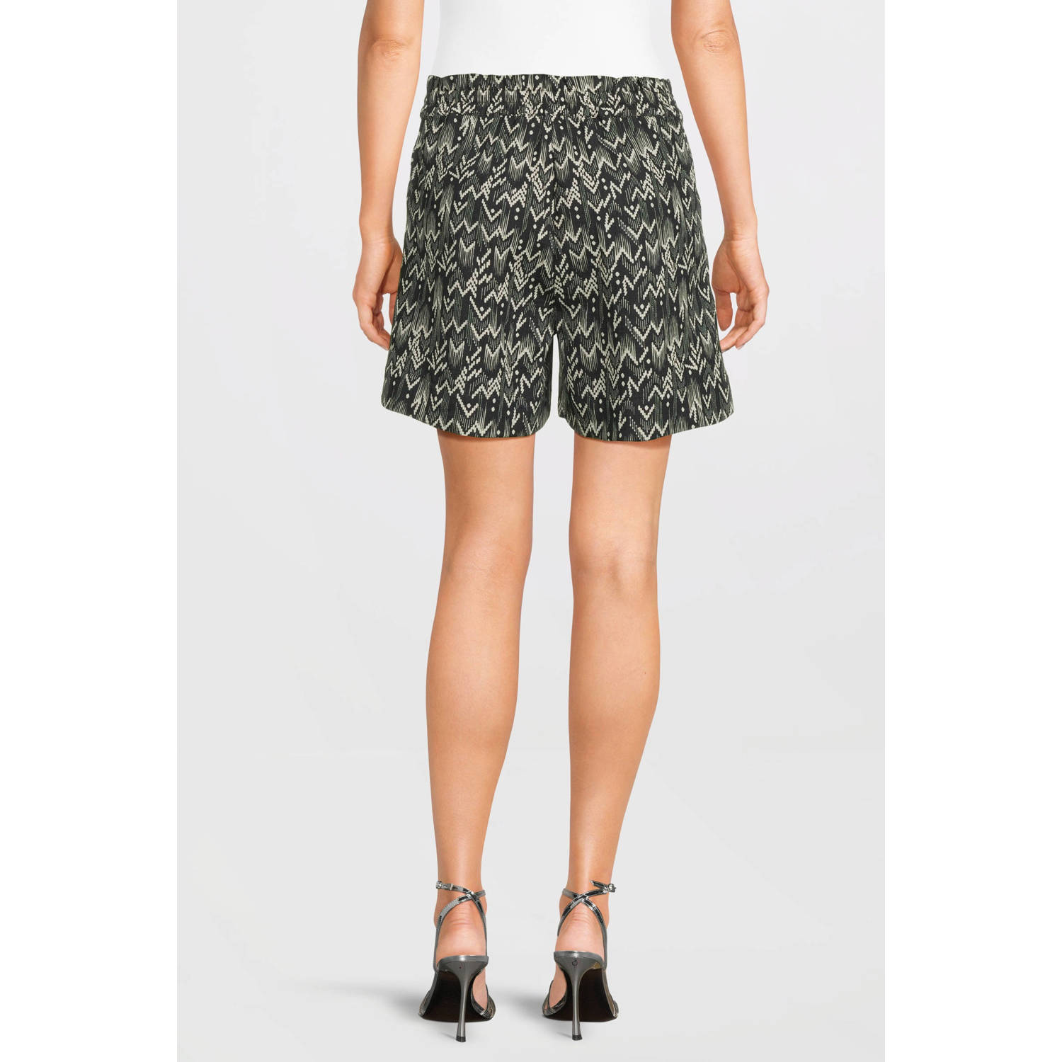 Geisha straight high waist casual short zwart
