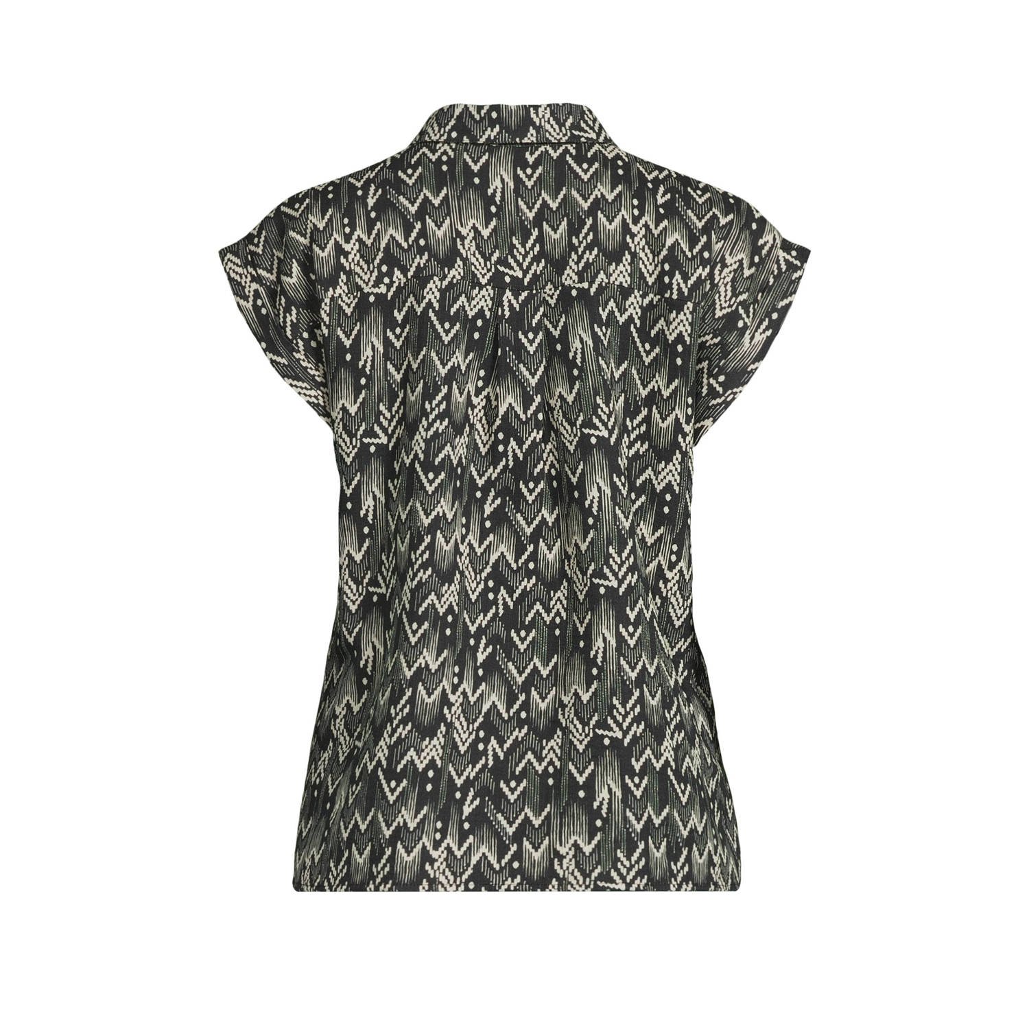 Geisha blouse zwart