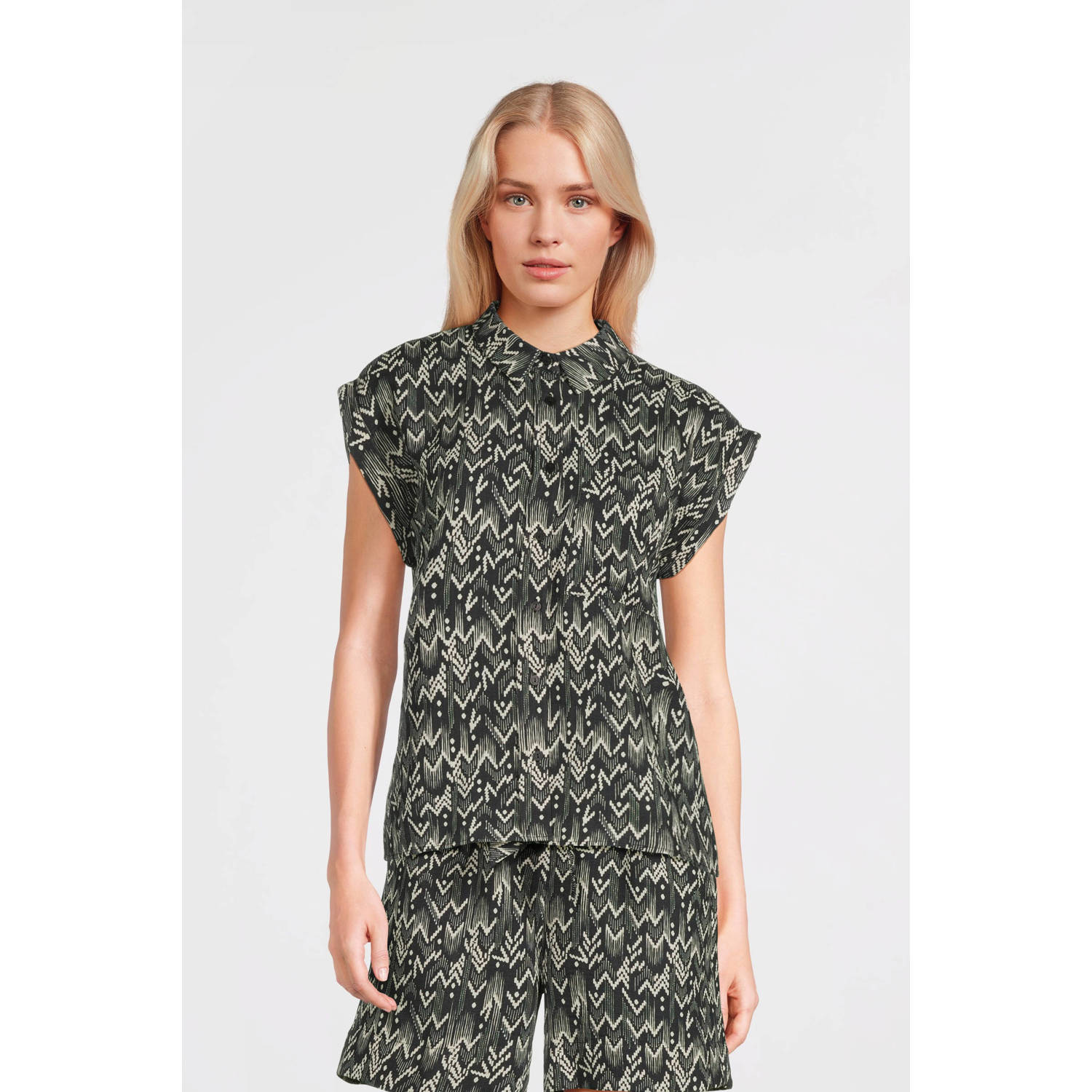 Geisha blouse zwart