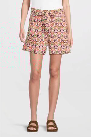 straight high waist casual short rood