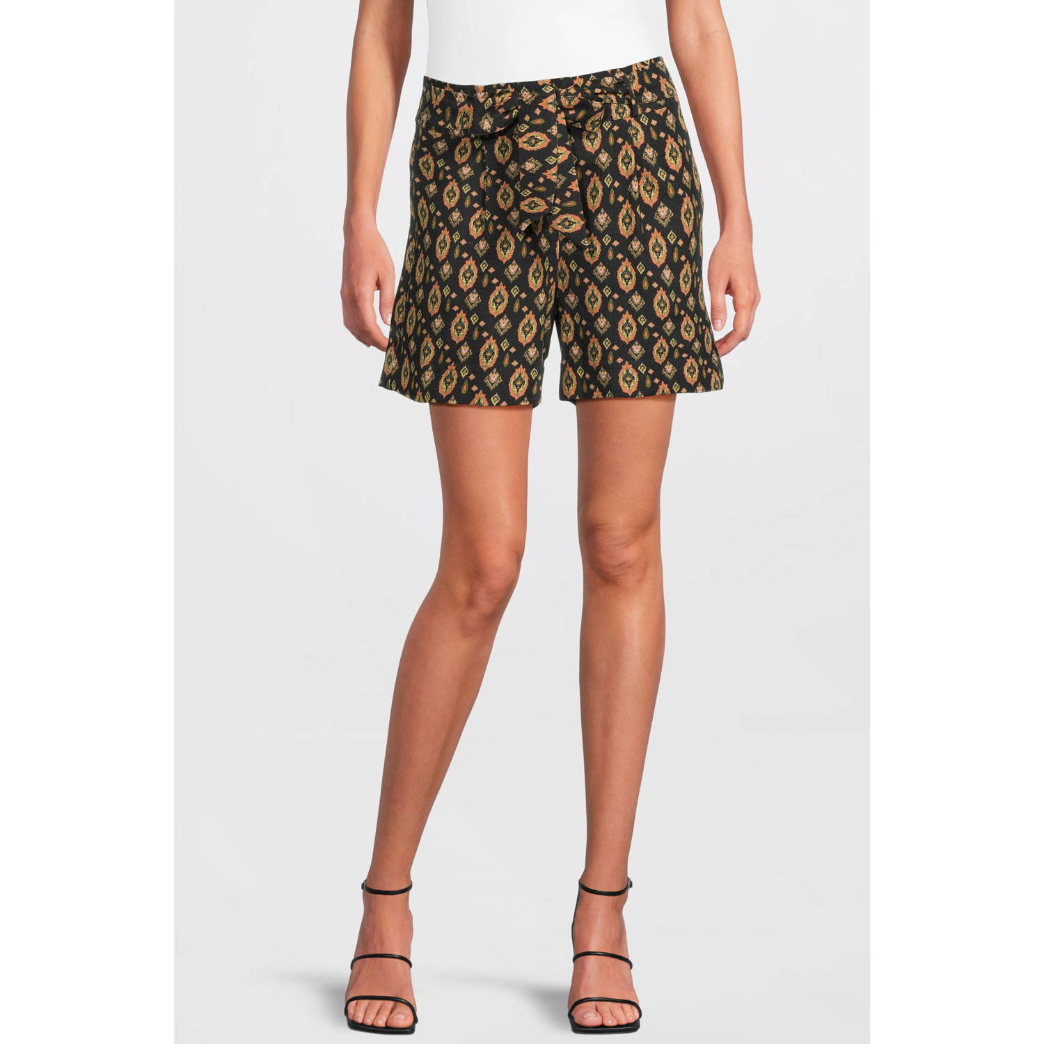 Geisha straight high waist casual short donkerblauw