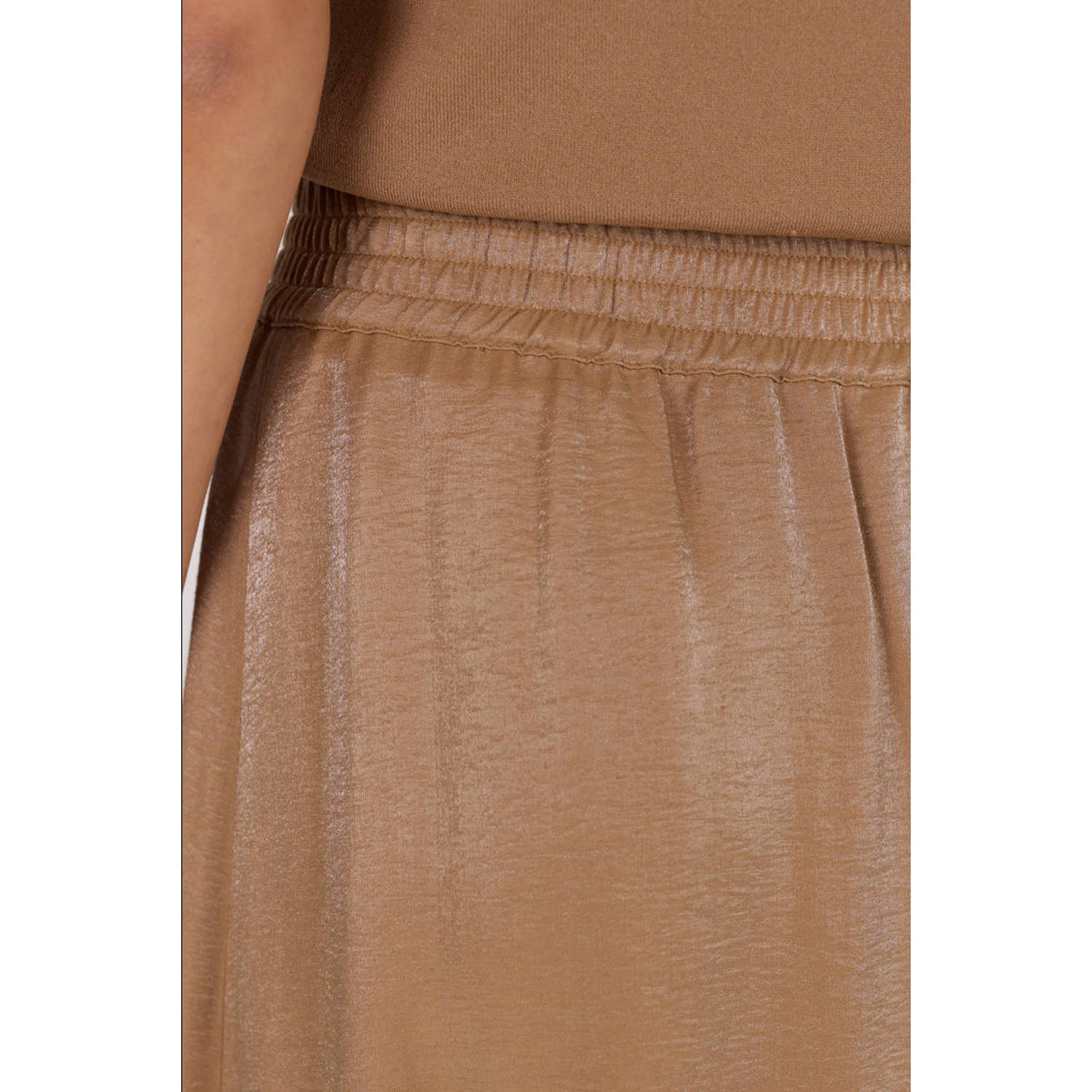 JANSEN Amsterdam satijnen maxi rok camel