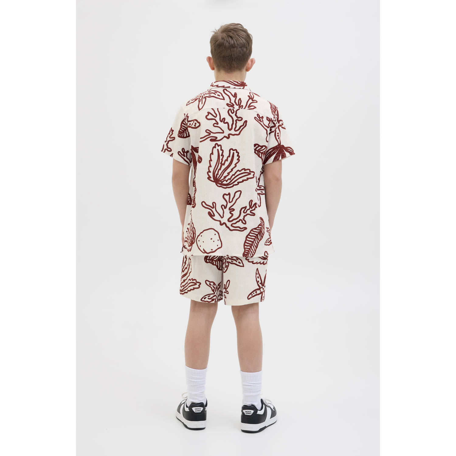 JACK & JONES JUNIOR overhemd donkerrood