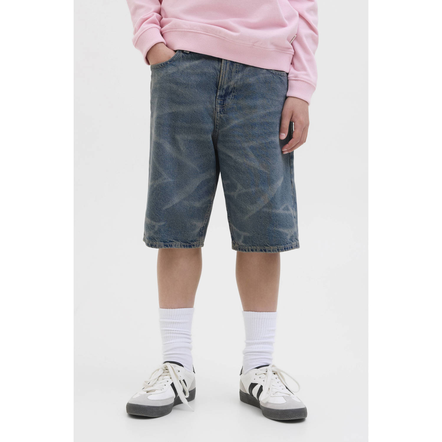 JACK & JONES JUNIOR denim loose short medium blue denim