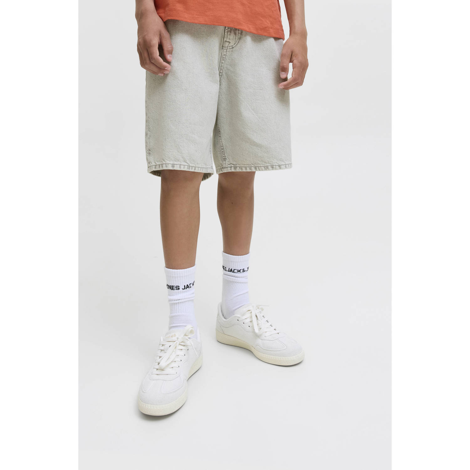 JACK & JONES JUNIOR denim loose short grey denim